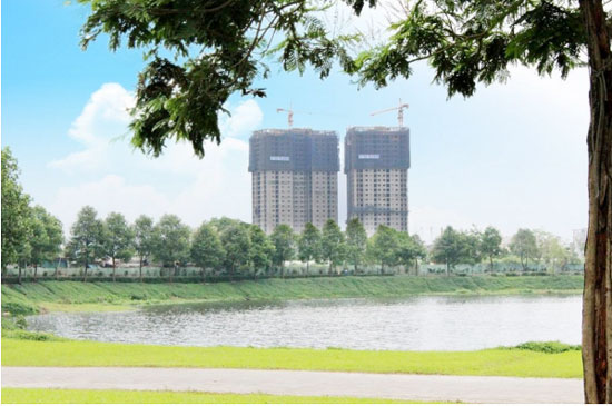 Chung cư Hateco Hoàng Mai là dự án duy nhất 4 mặt hướng hồ điều hòa
