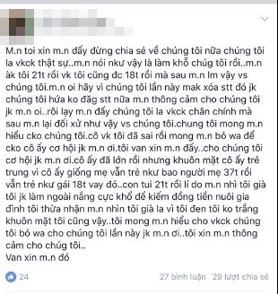 Su that ve �Sbe gai 2008� lay chong lon tuoi khoe tren Facebook