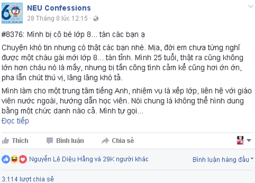 Chàng trai 25 tuổi 'lao đao' vì bị cô bé lớp 8 tán tỉnh