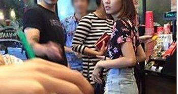 Lộ ảnh đi ăn với chồng, Lâm Á Hân ngày càng khó hiểu